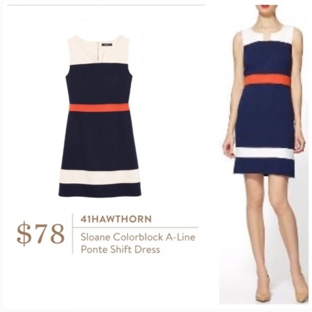 41 Hawthorne Sloane Colorblock A-line shift dress